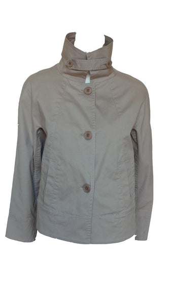 Beige DKNY Pure Funnel Neck Jacket