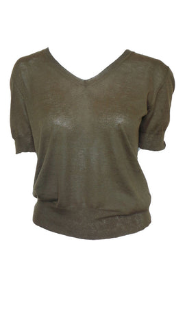 Khaki Short Sleeve Knit
